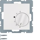 HAGER BOCCHIOTTI - Termostato, cont. di commutaz. + pezzo c.le Serie S.1/B.3/B.7 bianco pol. luc.