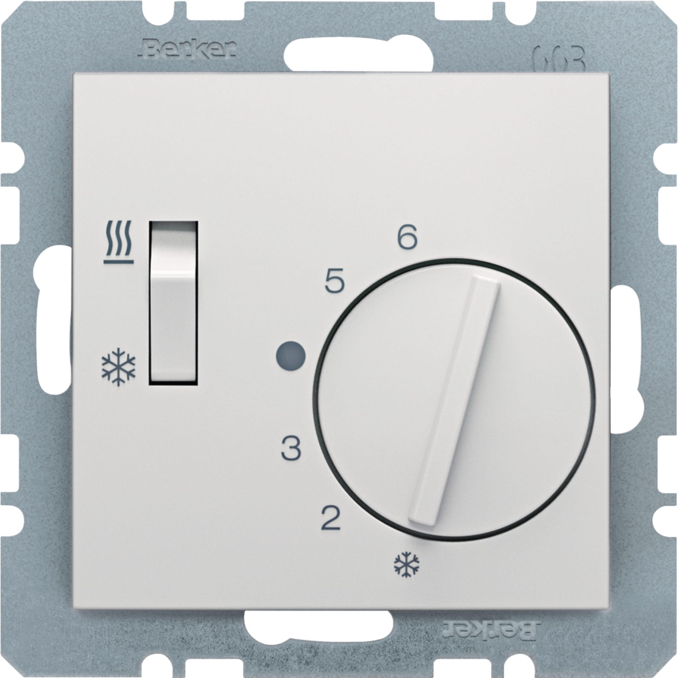 HAGER BOCCHIOTTI - Termostato, deviat., + pezzo c.le + comm. Estate/Inverno S.1 bianco pol. opac