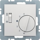 HAGER BOCCHIOTTI - Termostato, deviat., + pezzo c.le + comm. Estate/Inverno S.1 bianco pol. opac