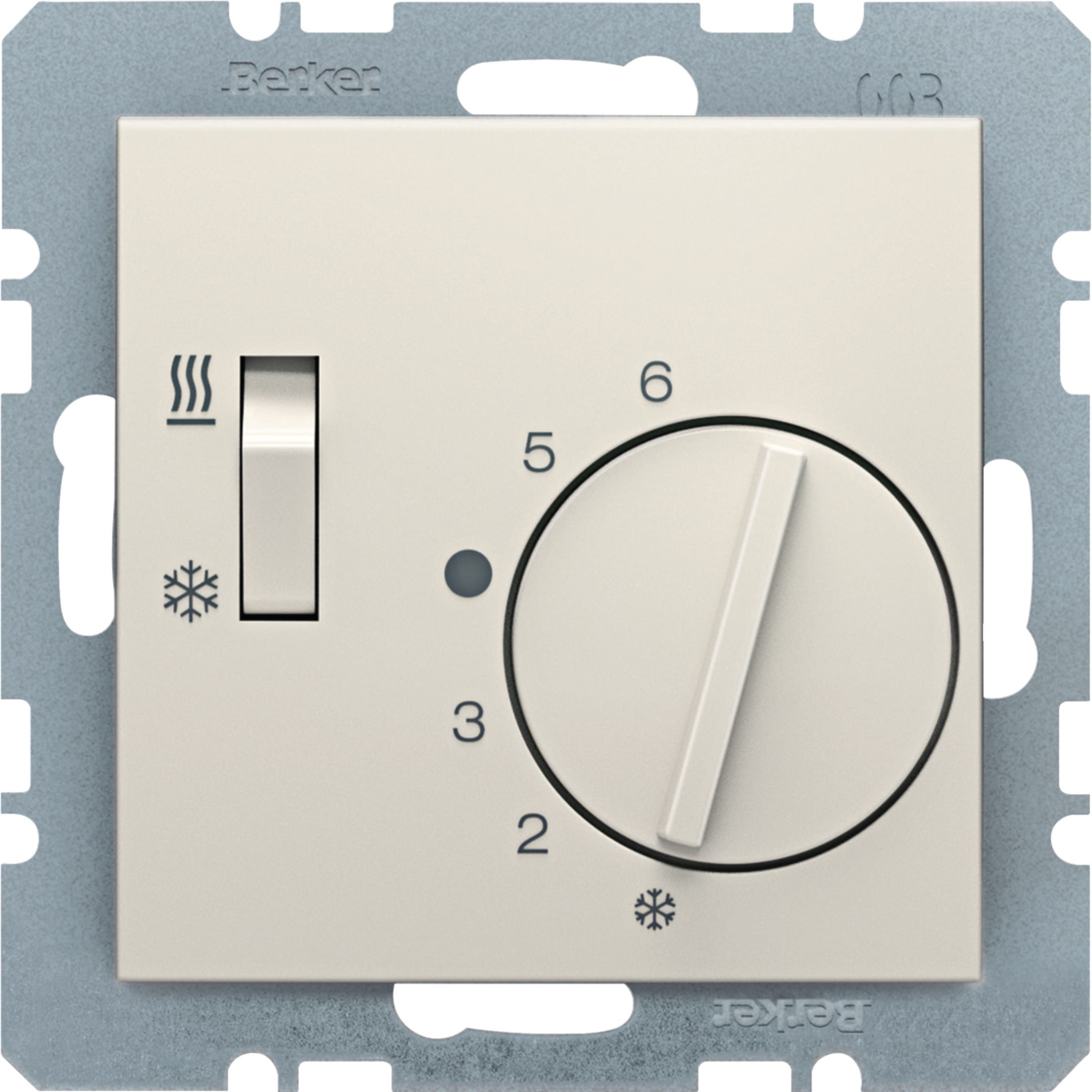 HAGER BOCCHIOTTI - Termostato, deviat., + pezzo c.le + comm. Estate/Inverno S.1 bianco luc.