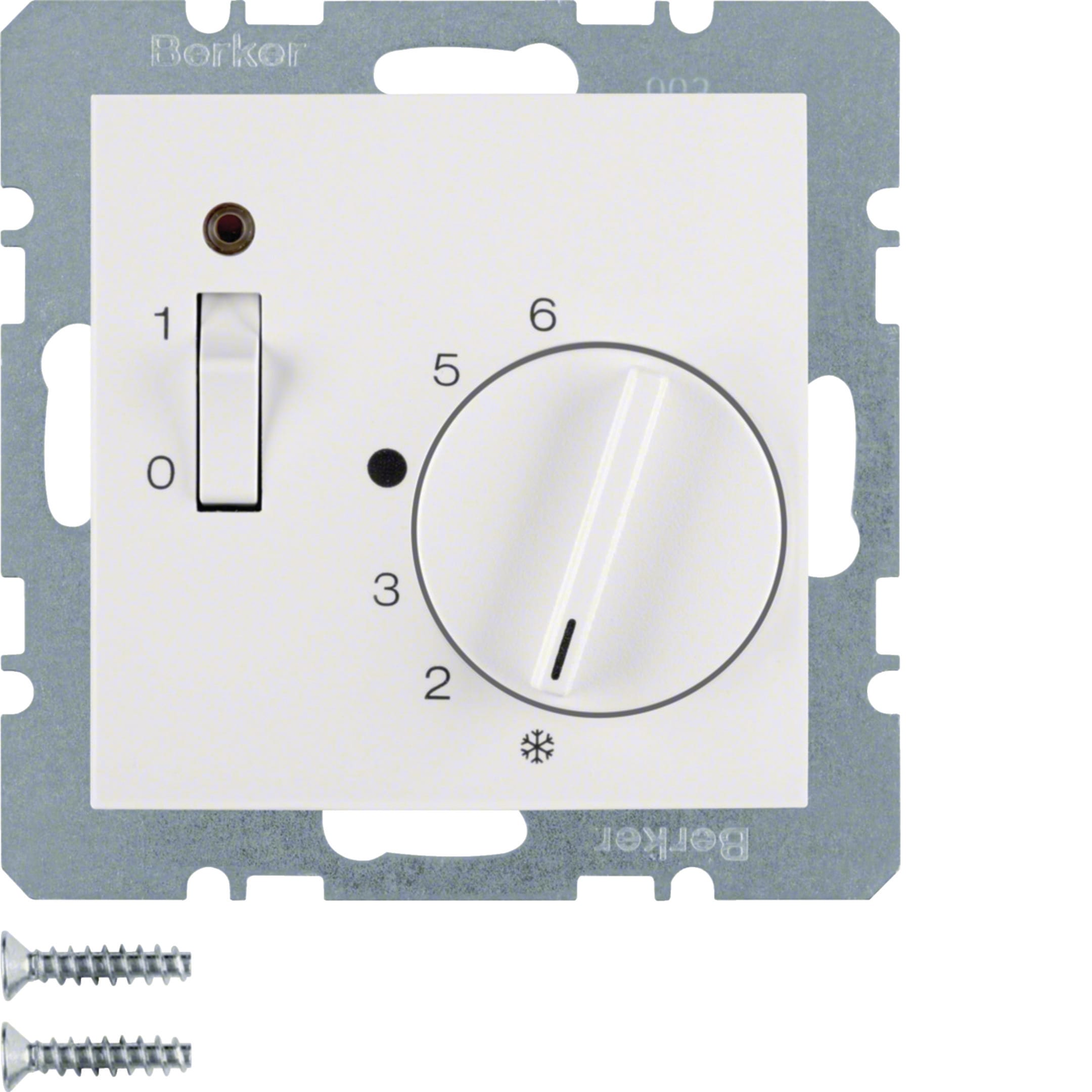 HAGER BOCCHIOTTI - Termostato, cont. NC, + pezzo c.le Serie S.1/B.3/B.7 bianco pol. opac
