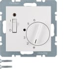 HAGER BOCCHIOTTI - Termostato, cont. NC, + pezzo c.le Serie S.1/B.3/B.7 bianco pol. luc.
