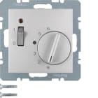 HAGER BOCCHIOTTI - Termostato, cont. NC, + pezzo c.le, 24 V CA/CC Serie B.7 alu opac, vern.