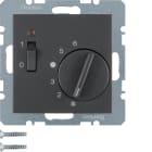 HAGER BOCCHIOTTI - Termostato, cont. NC, + pezzo c.le, 24 V CA/CC Serie B.3/B.7 antrac.opac