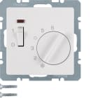 HAGER BOCCHIOTTI - Termostato, cont. NC, + pezzo c.le, 24 V CA/CC Serie Q.1/Q.3 bianco pol. vellut