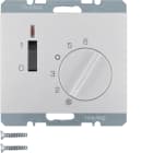HAGER BOCCHIOTTI - Termostato, cont. NC, + pezzo c.le, 24 V CA/CC Serie K.5 alu opac, vern.