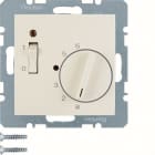 HAGER BOCCHIOTTI - Termostato, cont. NC, + pezzo c.le, 24 V CA/CC Serie S.1 bianco luc.