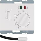 HAGER BOCCHIOTTI - Termostato cont. NA + pezzo c.le x risc. a pavim. Serie K.1 bianco pol. luc.