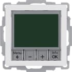 HAGER BOCCHIOTTI - Termostato, cont. NA, + pezzo c.le Serie Q.1/Q.3 bianco polare vellut