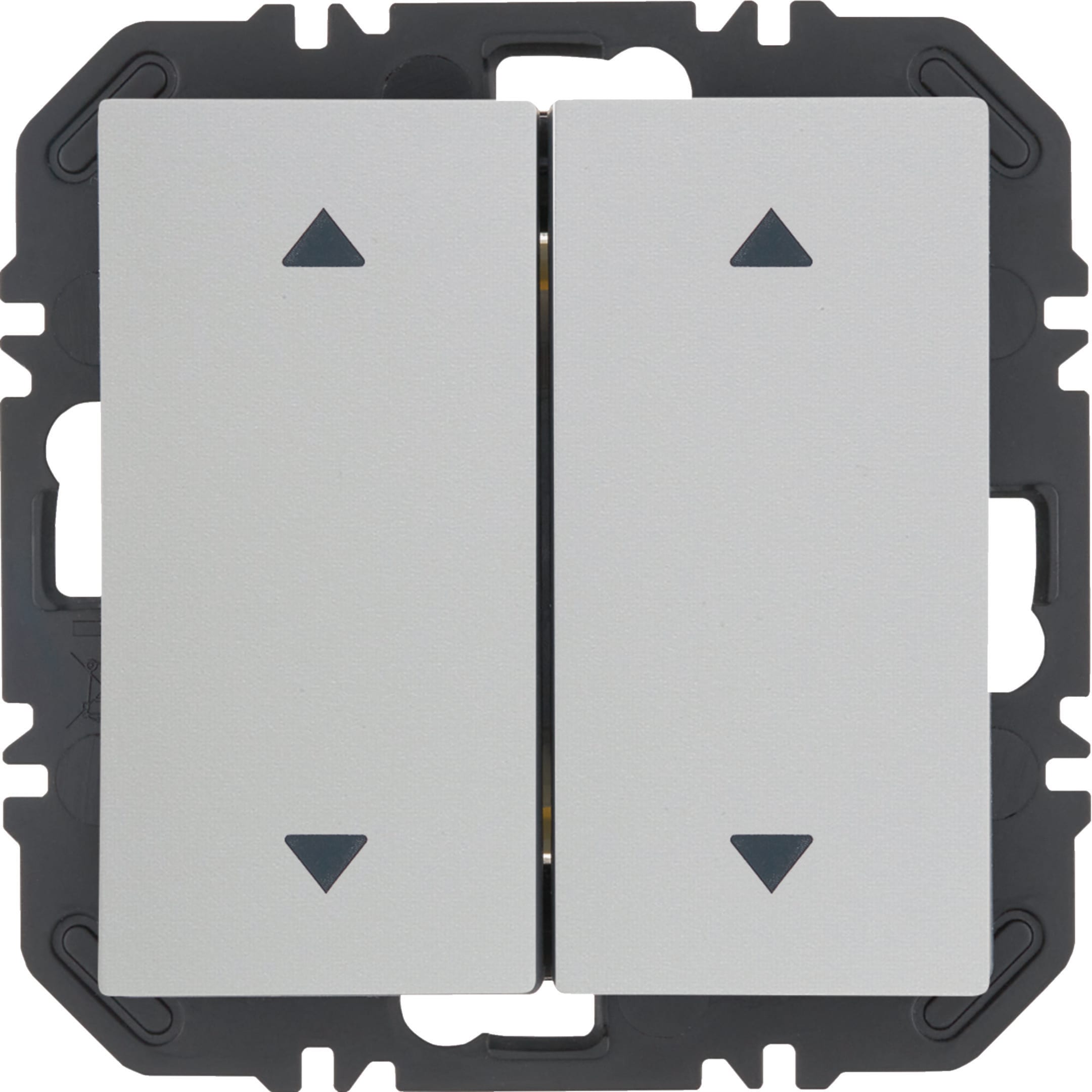 HAGER BOCCHIOTTI - Modulo EnOcean con bilanciere doppio con frecce, S.1/B.x bianco polare lucido