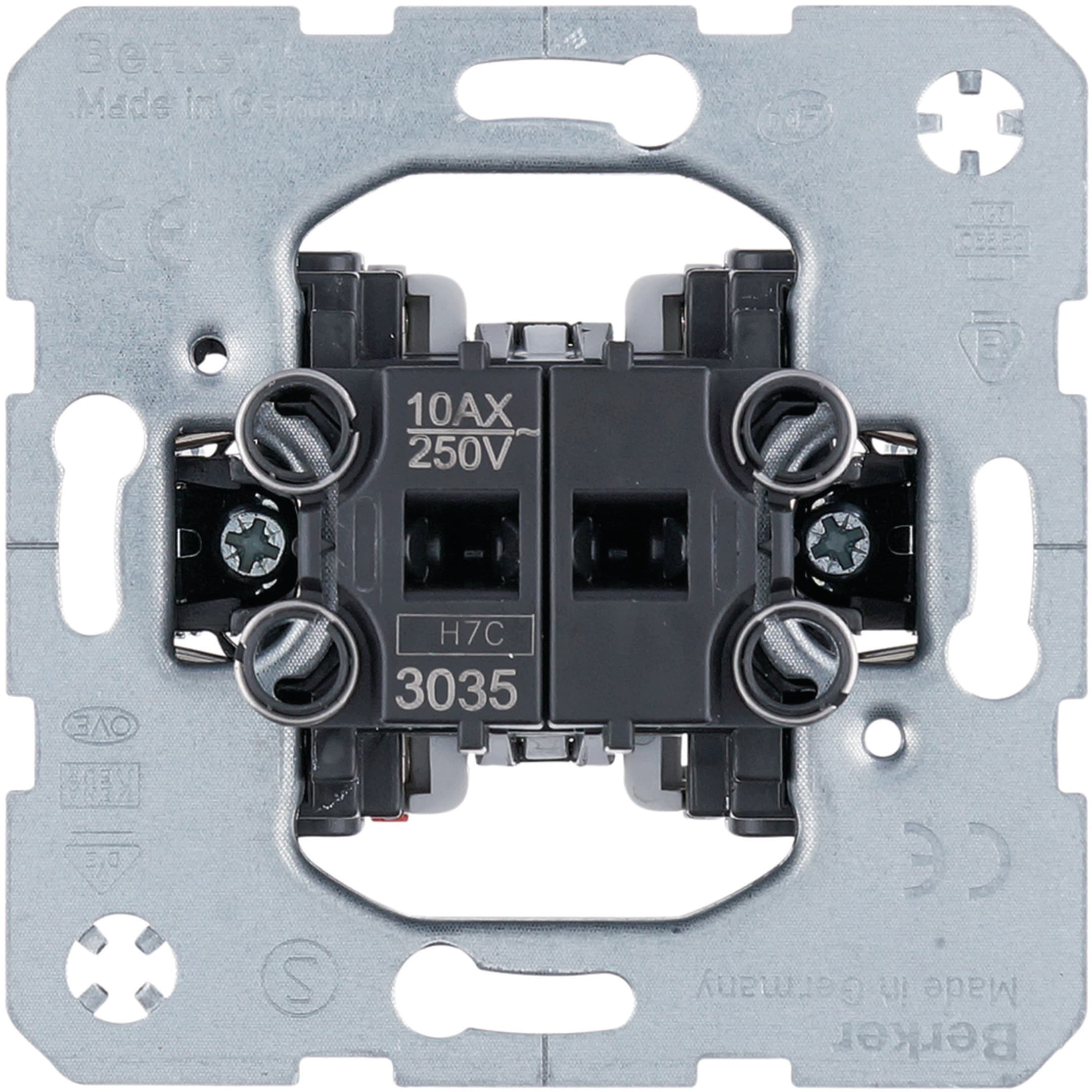 HAGER BOCCHIOTTI - Interruttore doppio con comune 10 AX - 250 V