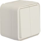 HAGER BOCCHIOTTI - Interruttore doppio a parete Berker W.1 bianco polare opaco