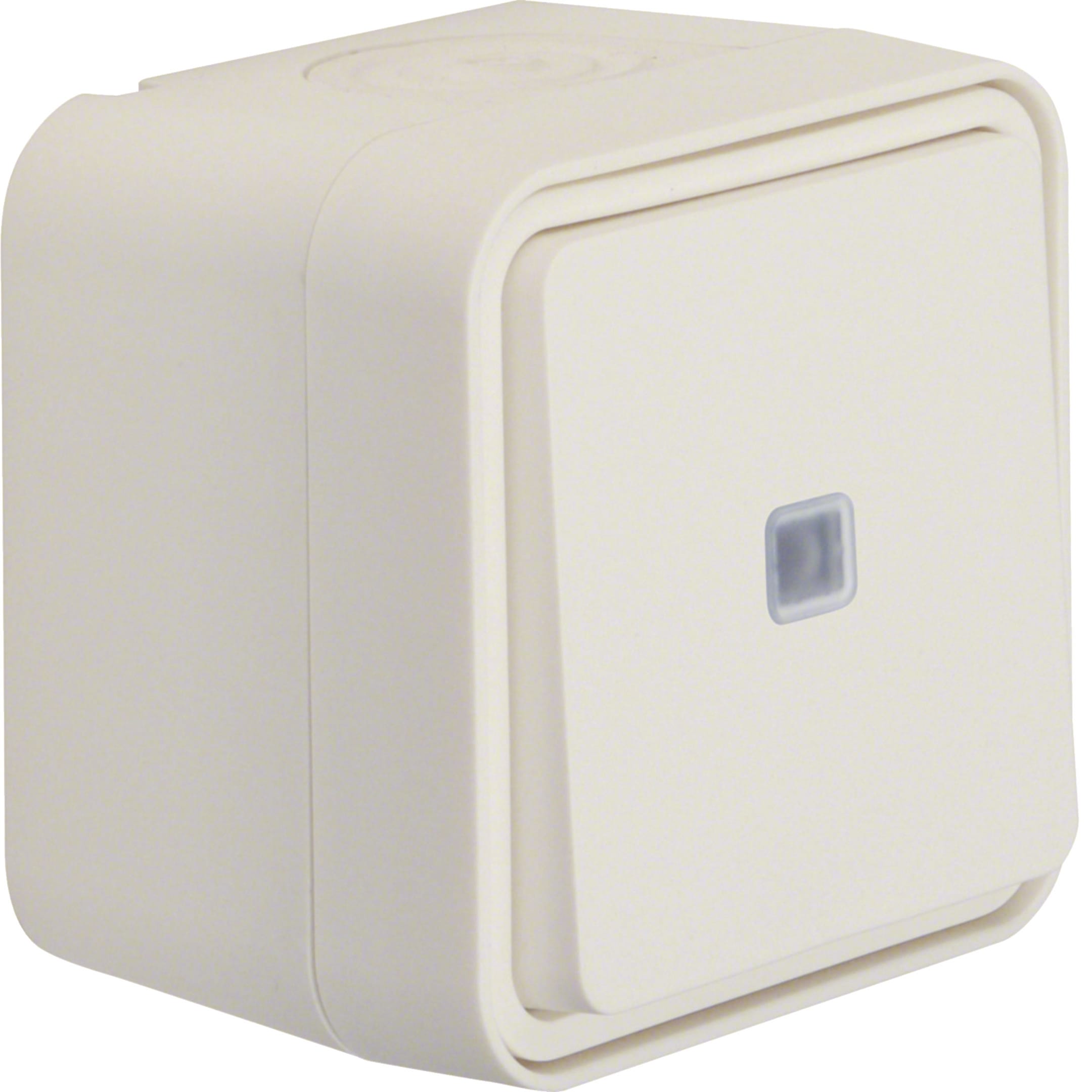 HAGER BOCCHIOTTI - Deviatore a parete illuminato Berker W.1 bianco polare opaco