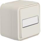 HAGER BOCCHIOTTI - Deviatore a parete con portaetichetta illuminato Berker W.1 bianco polare opaco