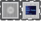HAGER BOCCHIOTTI - Radio Touch con altoparlante DAB+ / Bluetooth, S.1/B.x alluminio laccato opaco