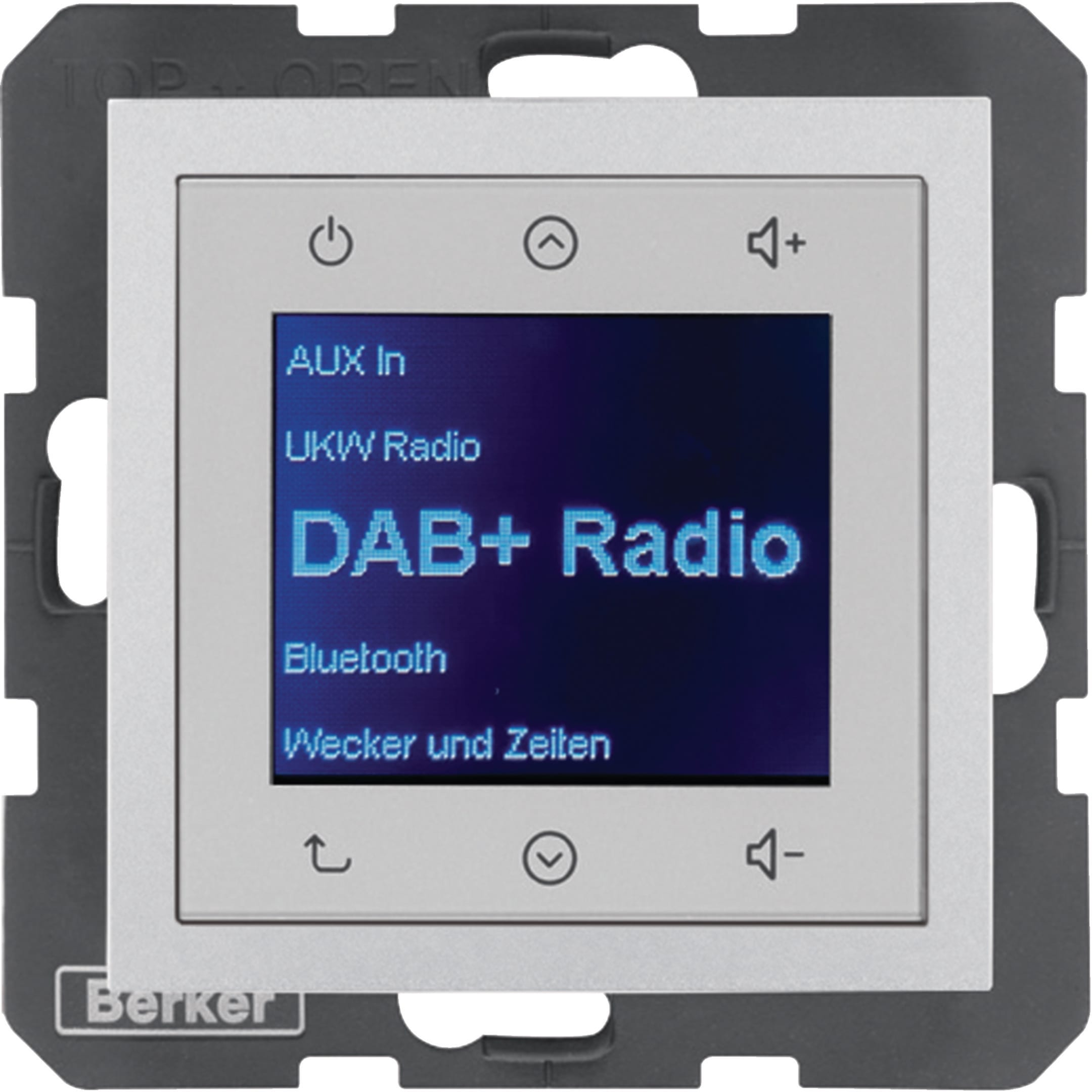 HAGER BOCCHIOTTI - Radio Touch DAB+ / Bluetooth, finitura opaca alluminio S.1/B.x