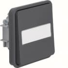 HAGER BOCCHIOTTI - Supporto deviatore con bilanciere a parete/da incasso Serie W.1 grigio opaco
