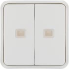 HAGER BOCCHIOTTI - Bilanciere doppio con lenti W.1 bianco polare