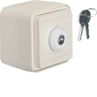 HAGER BOCCHIOTTI - Commut. a chiave con stampa da muro mors. ingr. separ. Serie W.1 bianc pol. opac