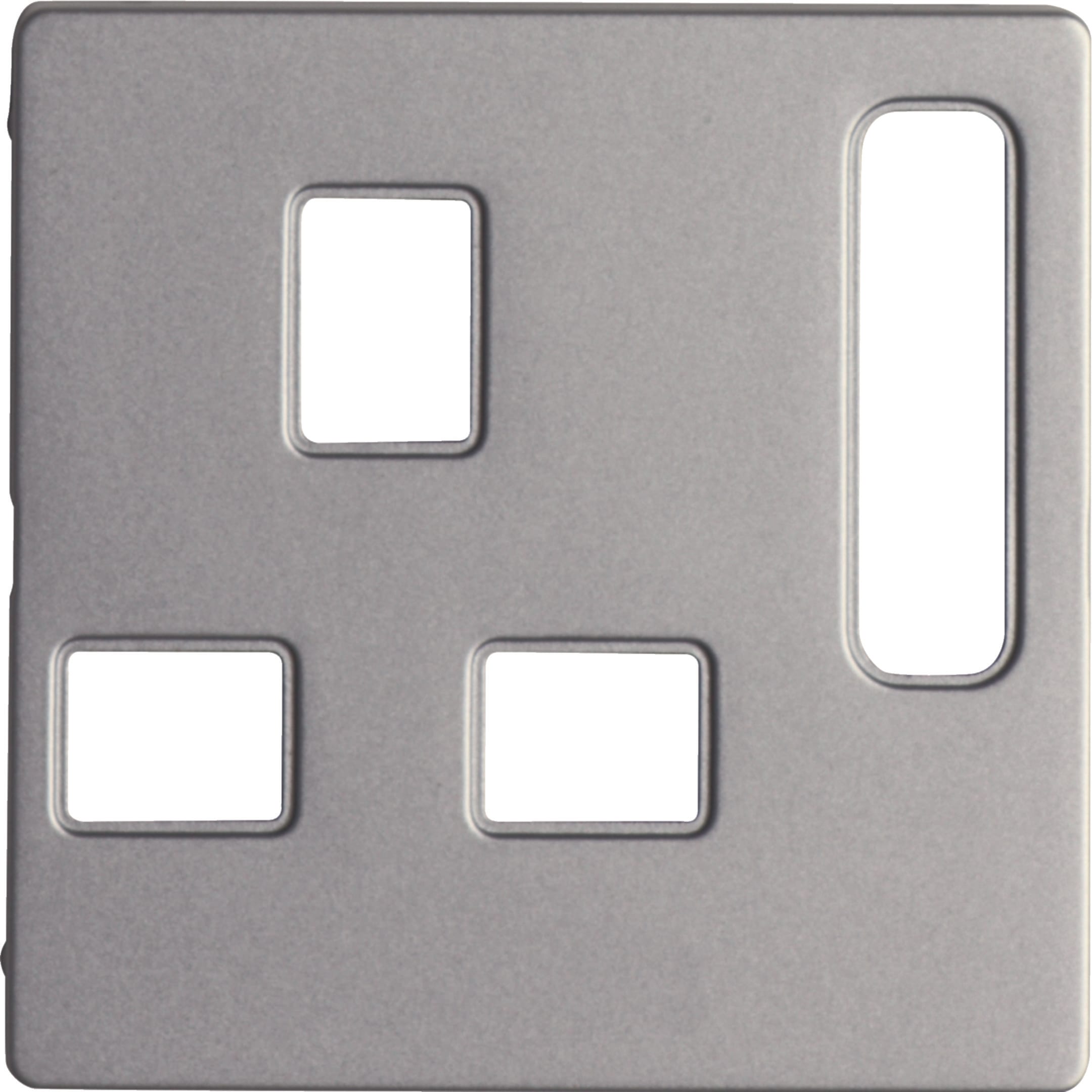 HAGER BOCCHIOTTI - Pezzo c.le x prese BRITISH STANDARD disinseribile Serie Q.1/Q.3 alu vellut vern.