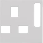 HAGER BOCCHIOTTI - Pezzo c.le  x prese, British Standard  disinseribile Berker S.1 bianco lucido