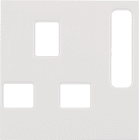 HAGER BOCCHIOTTI - Pezzo c.le x prese, BRITISH STANDARD disinseribile Serie S.1/B.3/B.7 bianco Luc.