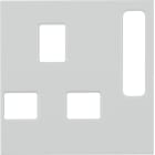 HAGER BOCCHIOTTI - Pezzo c.le x prese GBR STANDARD disinseribile Serie S1/B3/B7 bianco pol. opac
