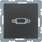 HAGER BOCCHIOTTI - Presa VGA Berker Q.1/Q.3 antracite velluto, verniciato