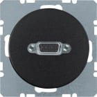 HAGER BOCCHIOTTI - Presa VGA posteriore Berker R.1/R.3 nero lucido