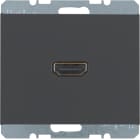 HAGER BOCCHIOTTI - Presa High Definition Berker K.1 antracite opaco, verniciato
