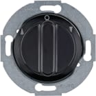 HAGER BOCCHIOTTI - Commut. a manopola bipolare x venez. unipolare + pezzo c.le Serie 1930/Glas nero