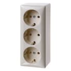 HAGER BOCCHIOTTI - Presa SCHUKO tripla, a parete bianco lucido