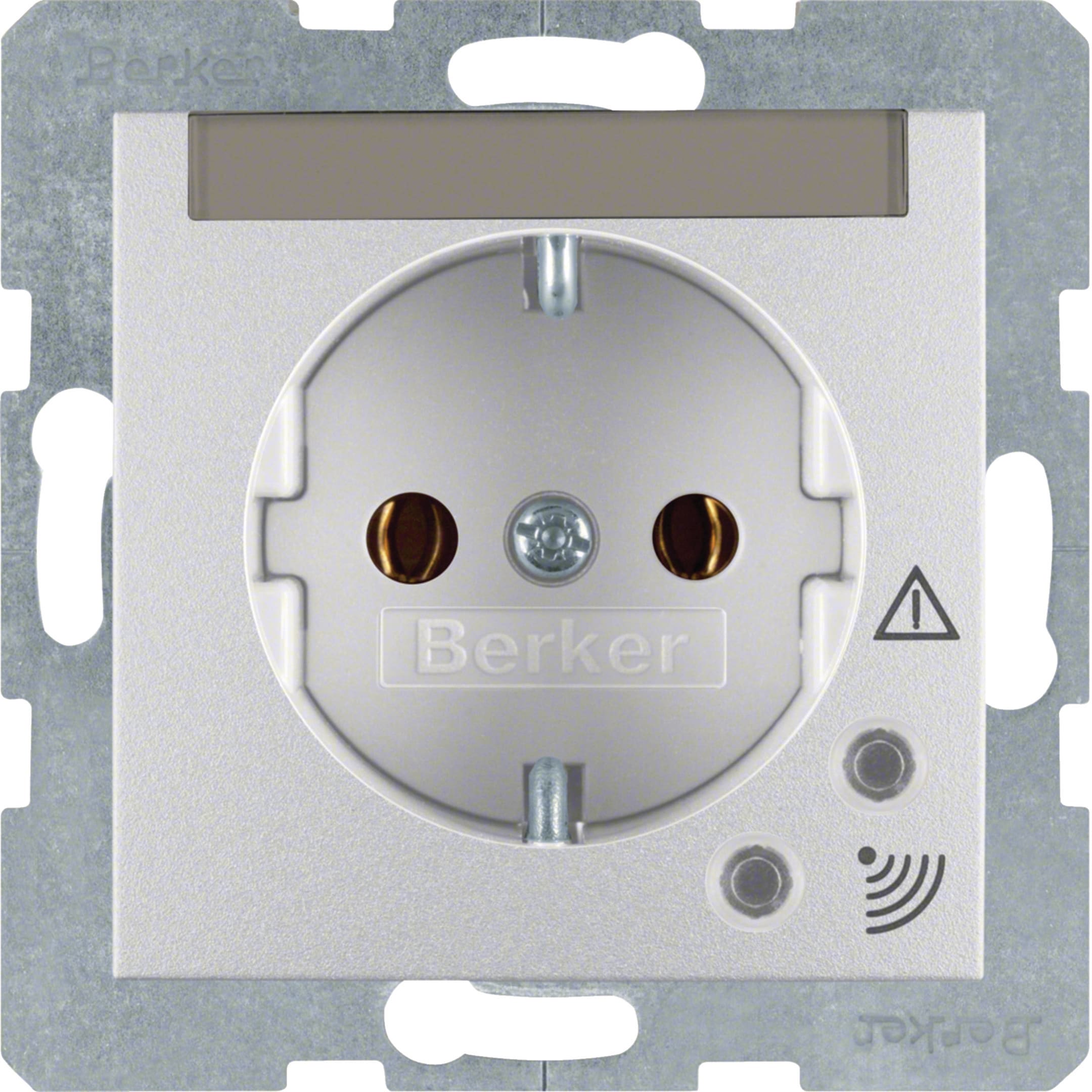 HAGER BOCCHIOTTI - Presa SCHUKO con protezione contro sovratensioni Berker B.7 alu opaco, vernic.