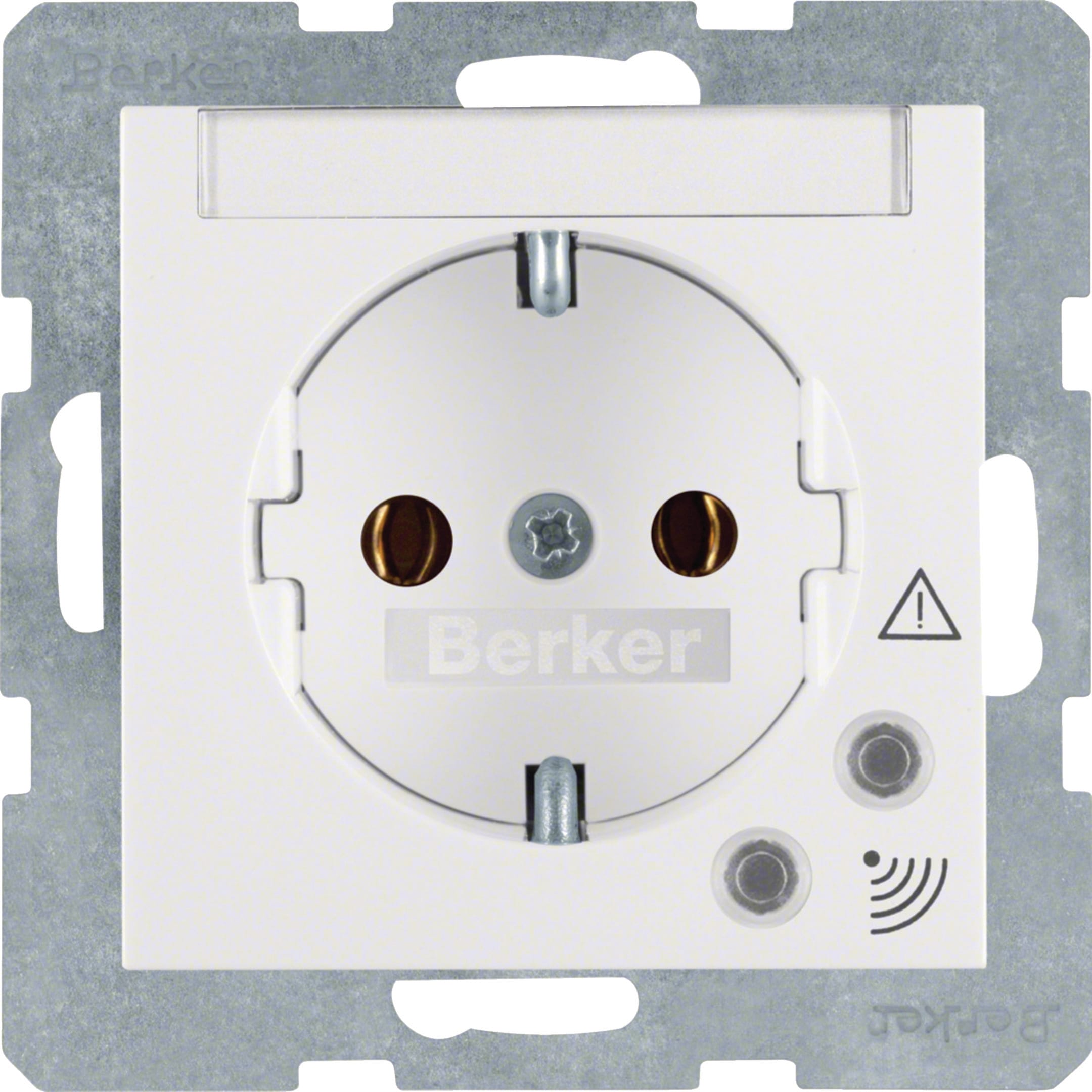 HAGER BOCCHIOTTI - Presa SCHUKO con protezione contro sovratensioni S.1/B.3/B.7 bianco polare opaco