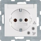HAGER BOCCHIOTTI - Presa SCHUKO con protezione contro sovratensioni S.1/B.3/B.7 bianco polare opaco