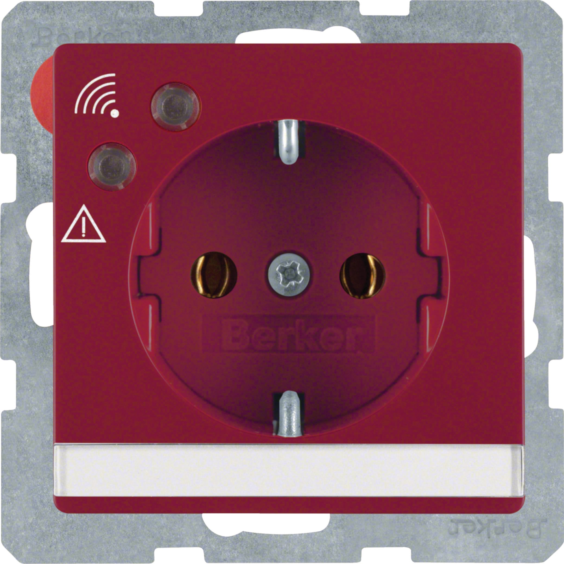 HAGER BOCCHIOTTI - Presa SCHUKO con protezione contro sovratensioni Berker Q.1/Q.3 rosso velluto