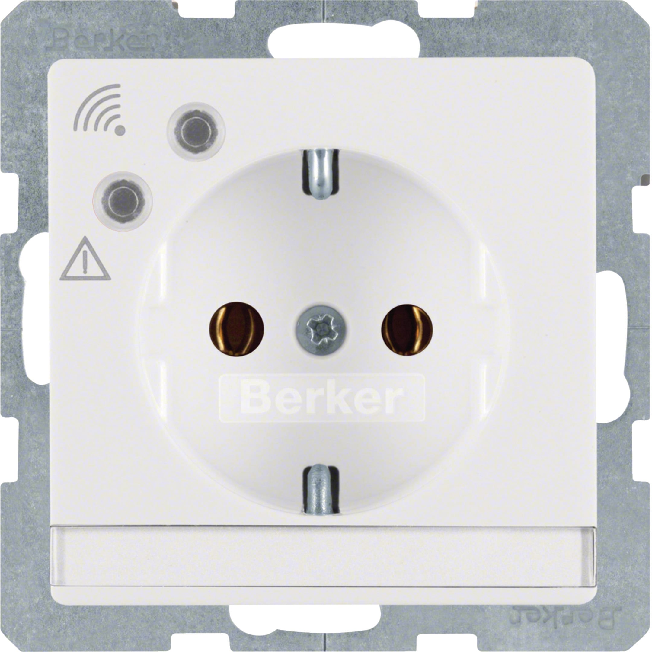 HAGER BOCCHIOTTI - Presa SCHUKO con protezione contro sovratensioni Q.1/Q.3 bianco polare velluto