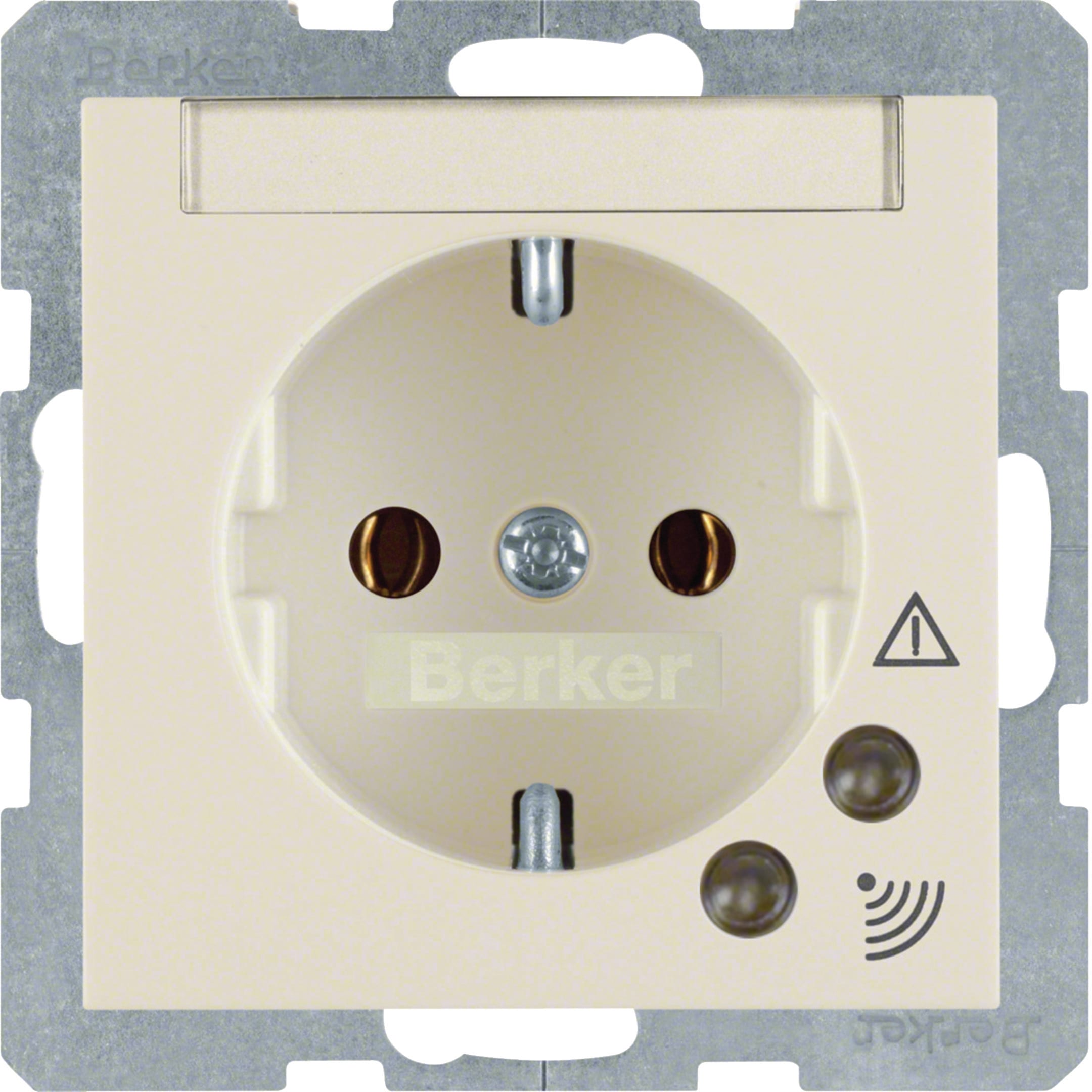 HAGER BOCCHIOTTI - Presa SCHUKO con protezione contro sovratensioni Berker S.1 bianco lucido