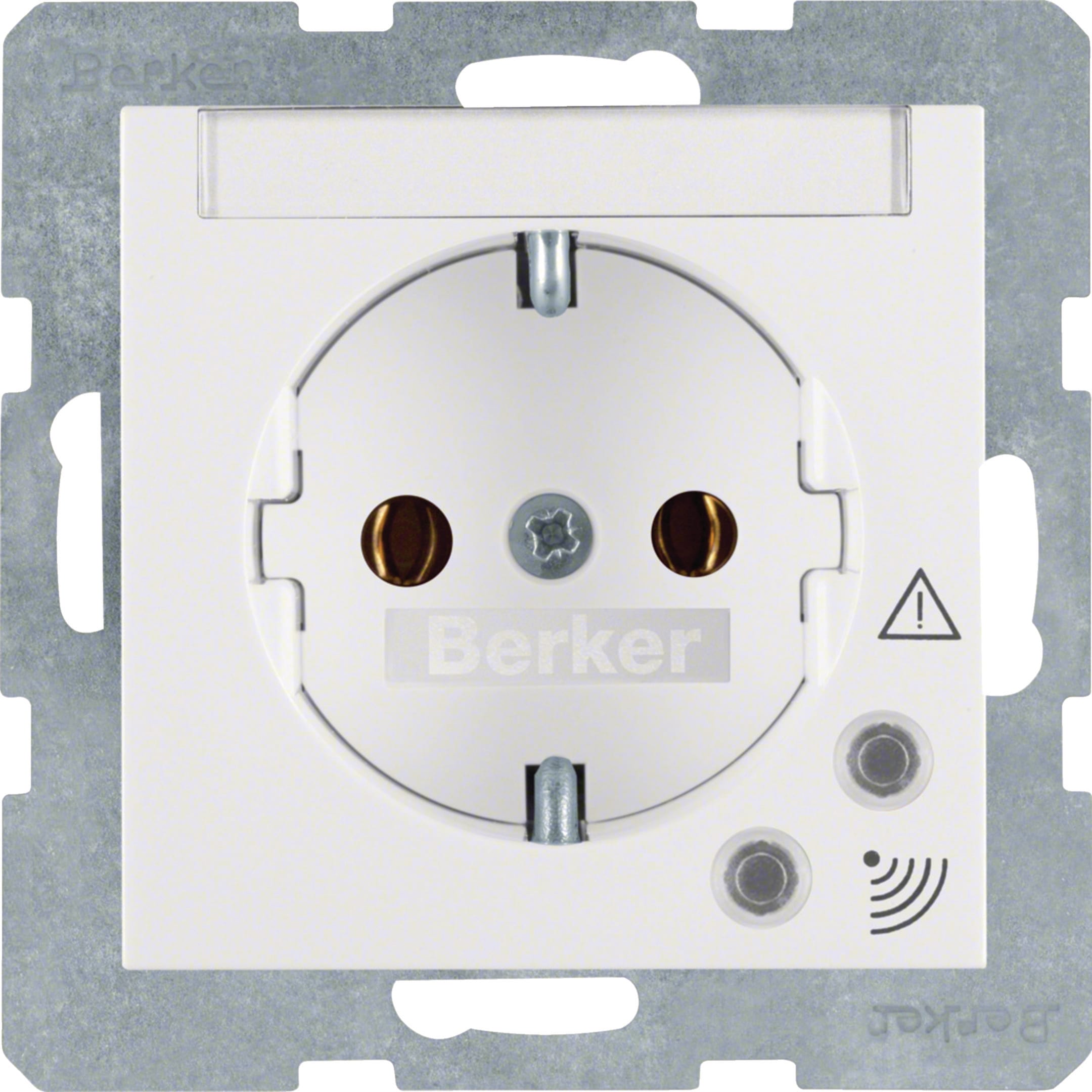 HAGER BOCCHIOTTI - Presa SCHUKO contro sovratensioni Serie S.1/B.3/B.7 bianco pol. luc.