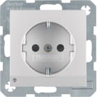 HAGER BOCCHIOTTI - Presa SCHUKO con luce di orientamento LED Berker B.7 alu opaco, verniciato