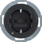 HAGER BOCCHIOTTI - Presa SCHUKO con luce di orientamento LED Serie 1930/R.classic nero lucido