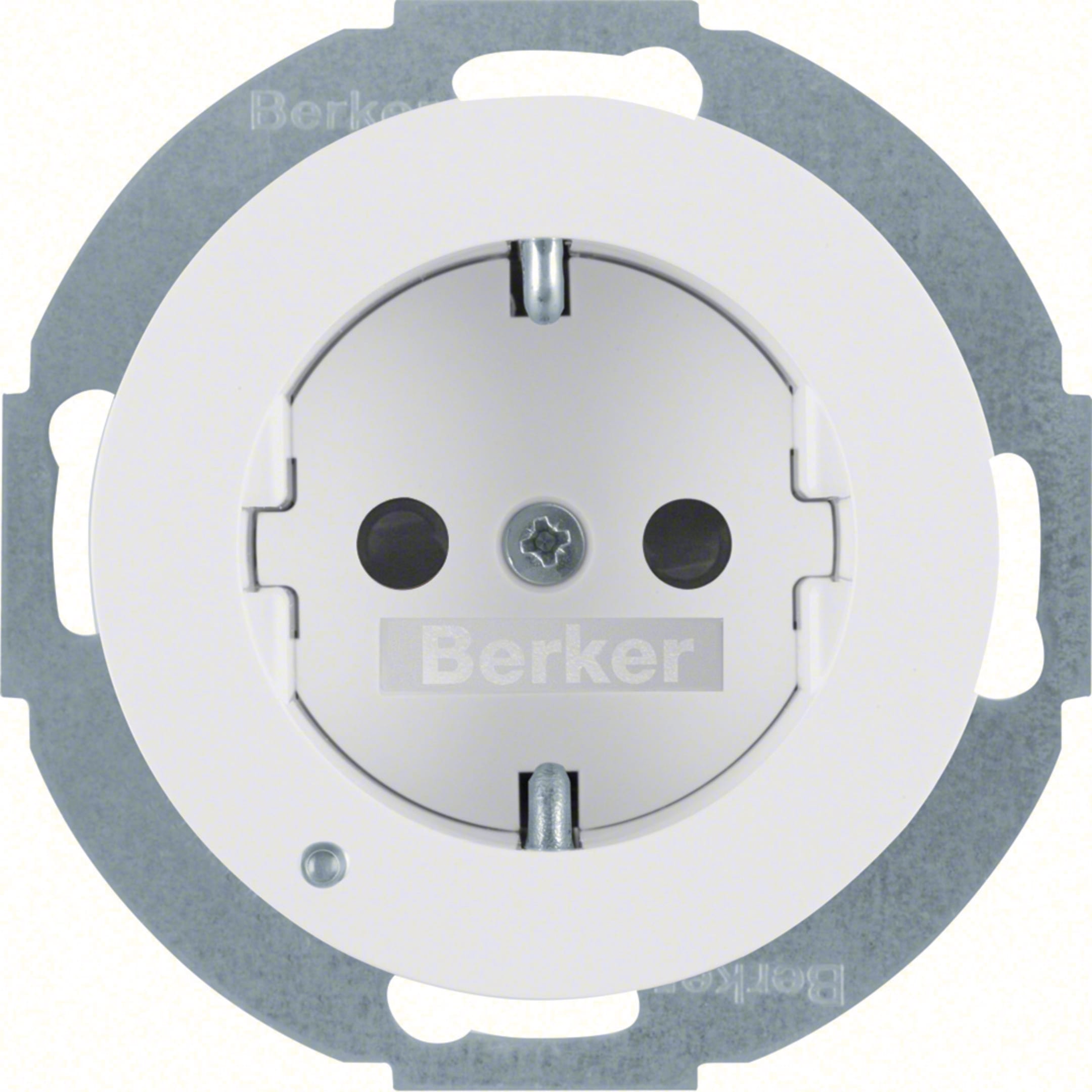 HAGER BOCCHIOTTI - Presa SCHUKO con luce di orientamento LED Serie 1930/R.classic Bianco pol. Lucid