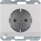 HAGER BOCCHIOTTI - Presa SCHUKO con luce di orientamento LED Berker K.5 alu opaco, verniciato