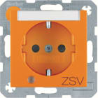 HAGER BOCCHIOTTI - P.SCHUKO + LED CTR.E "ZSV" S1/B3/B7 ARAN
