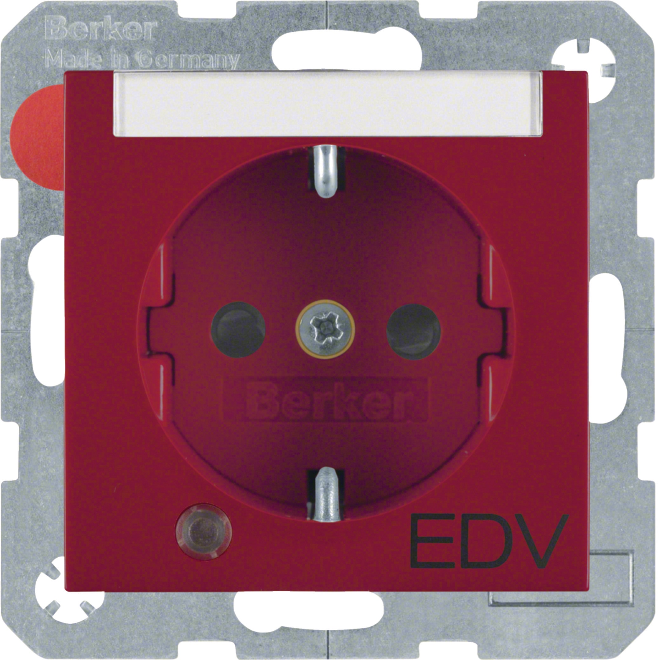 HAGER BOCCHIOTTI - P.SCHUKO + LED CTR.E "EDV" S1/B3/B7 ROSS