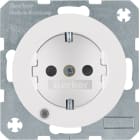 HAGER BOCCHIOTTI - Presa SCHUKO con LED di controllo Berker R.1/R.3 bianco polare lucido