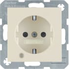 HAGER BOCCHIOTTI - Presa SCHUKO con LED di controllo Berker S.1 bianco lucido