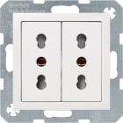 HAGER BOCCHIOTTI - Presa ITA con messa a terra doppia 10 A/16 A Serie S.1/B.3/B.7 Bianco pol. opaco
