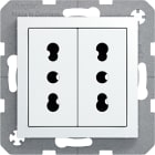 HAGER BOCCHIOTTI - Presa ITA con messa a terra doppia 10 A/16 A Serie S.1/B.3/B.7 Bianco pol. Luc.