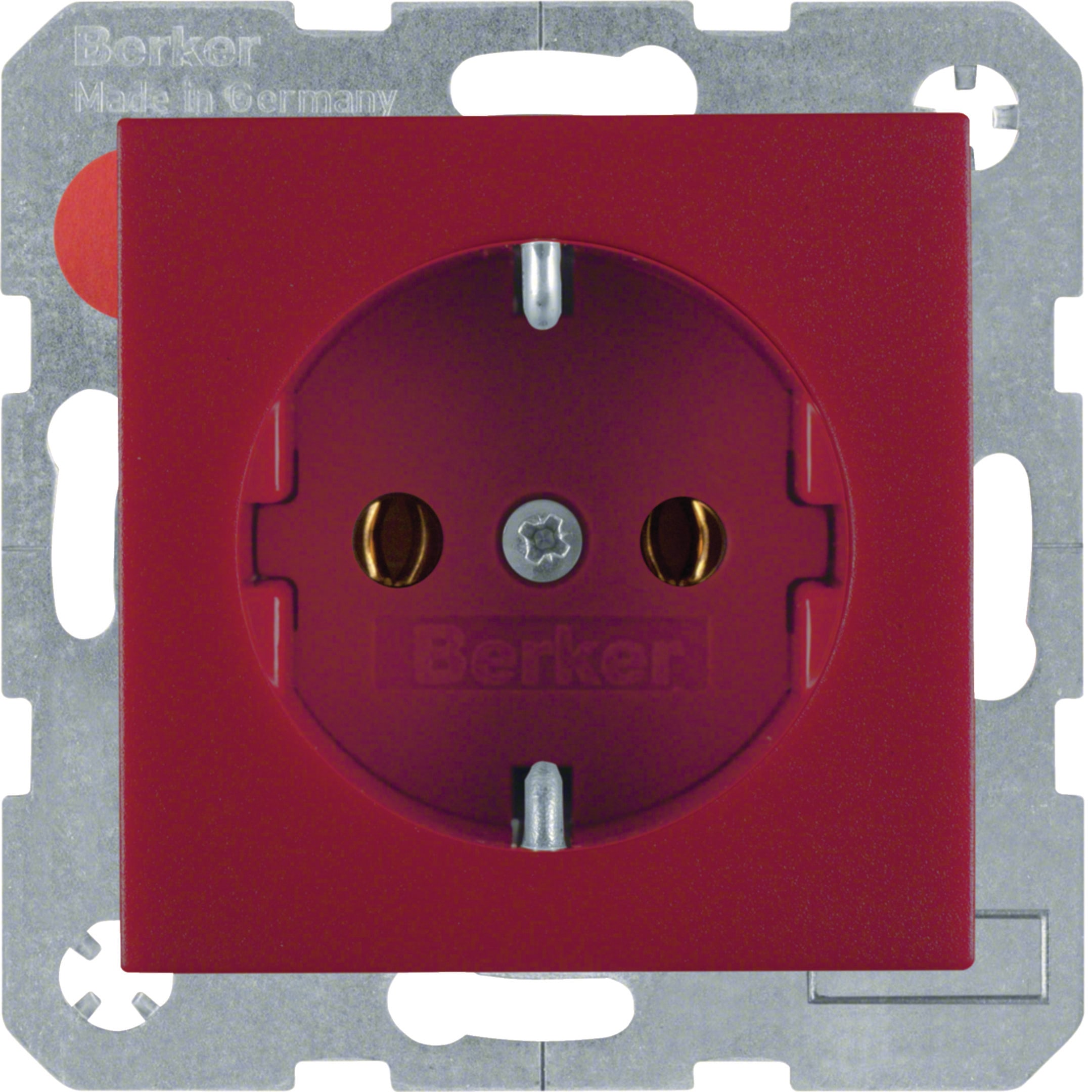 HAGER BOCCHIOTTI - Presa SCHUKO Berker S.1/B.3/B.7 rosso opaco